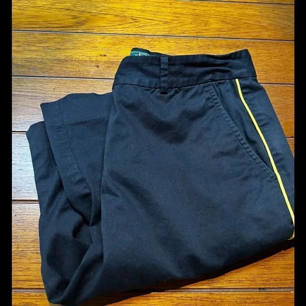 Ralph Lauren Active Black Shorts With Yellow Striped Sides # SS1